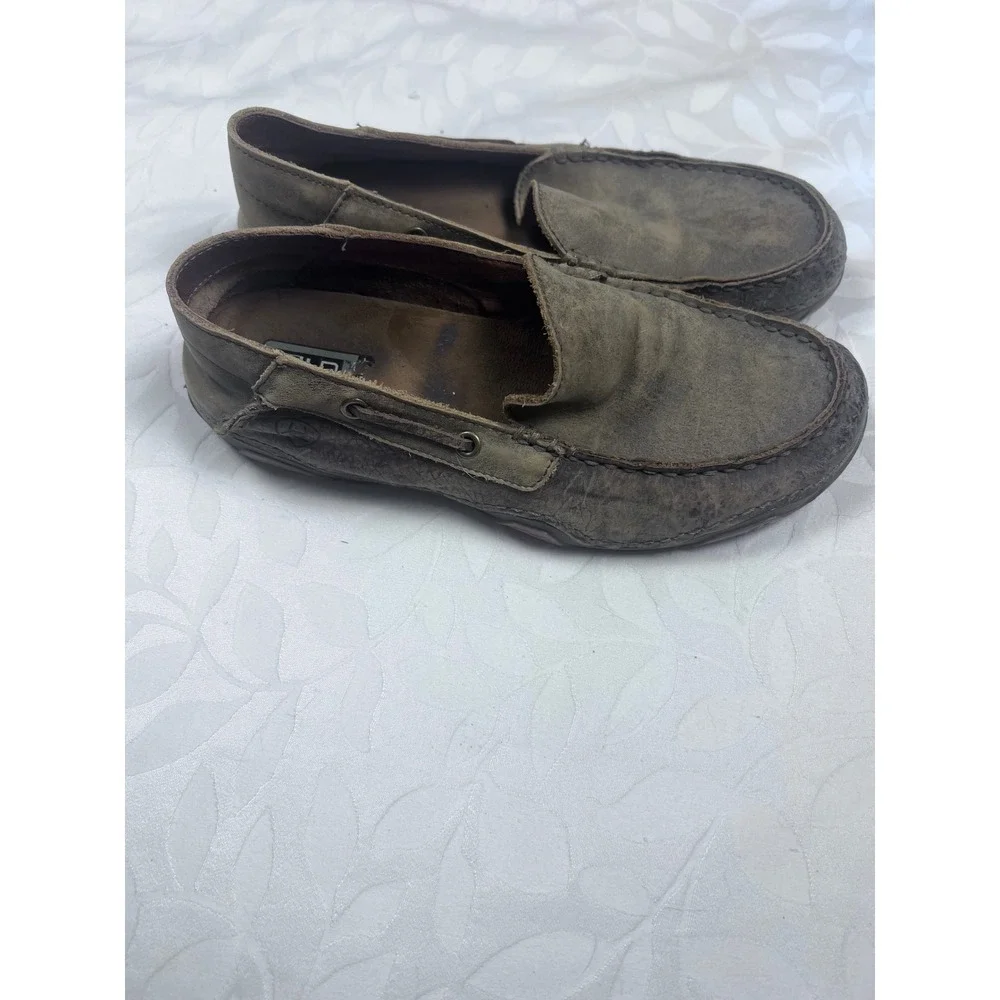 Ariat Cruiser Mens 8D Weathered Brown Leather Slip On Loafers 10012884 4LR